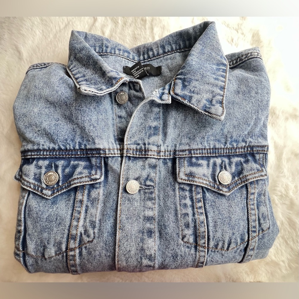 Vintage Style Acid Wash Denim Jacket | Forever 21 Medium
